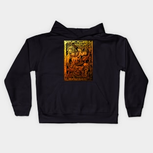 MESOAMERICAN MAYAN FIGURE Kids Hoodie